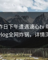 网红在昨日下午遭遇溏心tv 曝光，糖心vlog全网炸锅，详情深扒