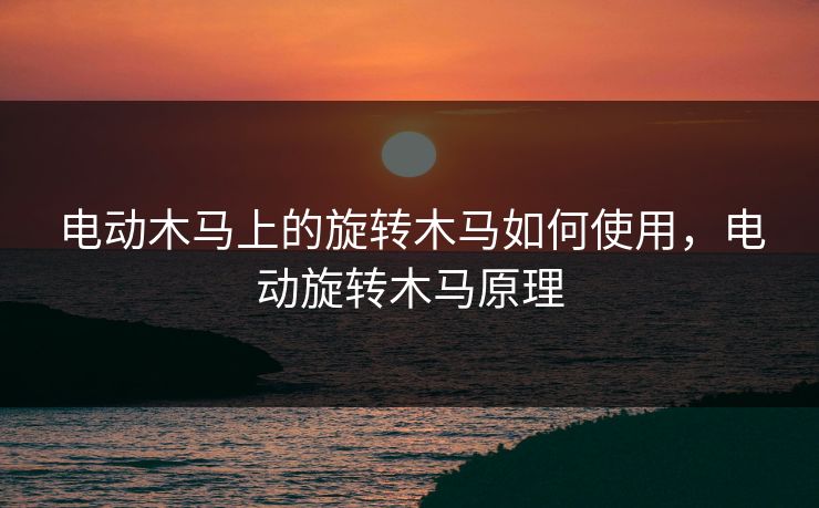 电动木马上的旋转木马如何使用,电动旋转木马原理 电动木马上的旋转木马如何使用,电动旋转木马原理